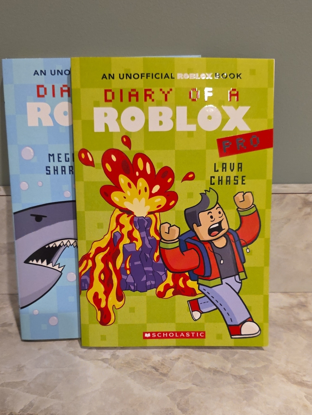 Diary Of A Roblox Books - Lime Green Cover with Red & Yellow Lava